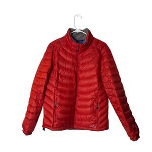 L.L. Bean Red Down Jacket XL Reg Nylon Shell & Lining